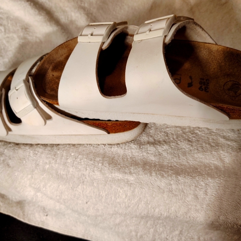 White Double Strap Sandals